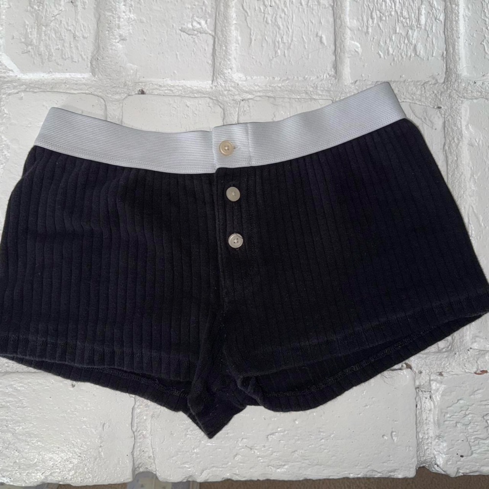 Brandy Melville High Waist Black and White Shorts